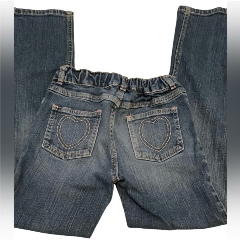 Gymboree Heart Pocket Blue Jeans Size 10 Adjustable Waist. J - Picture 2 of 9